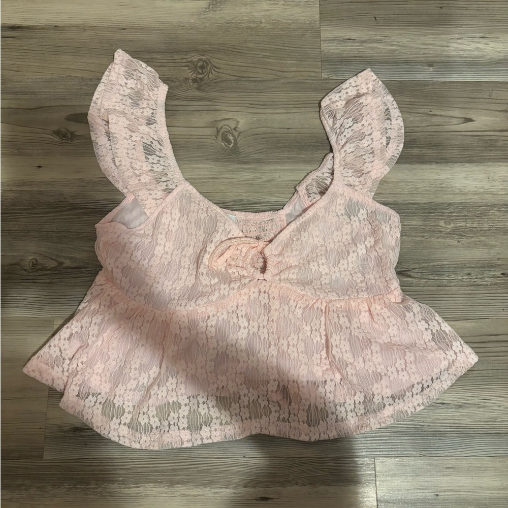 Pacsun Pink Lace Women Top
